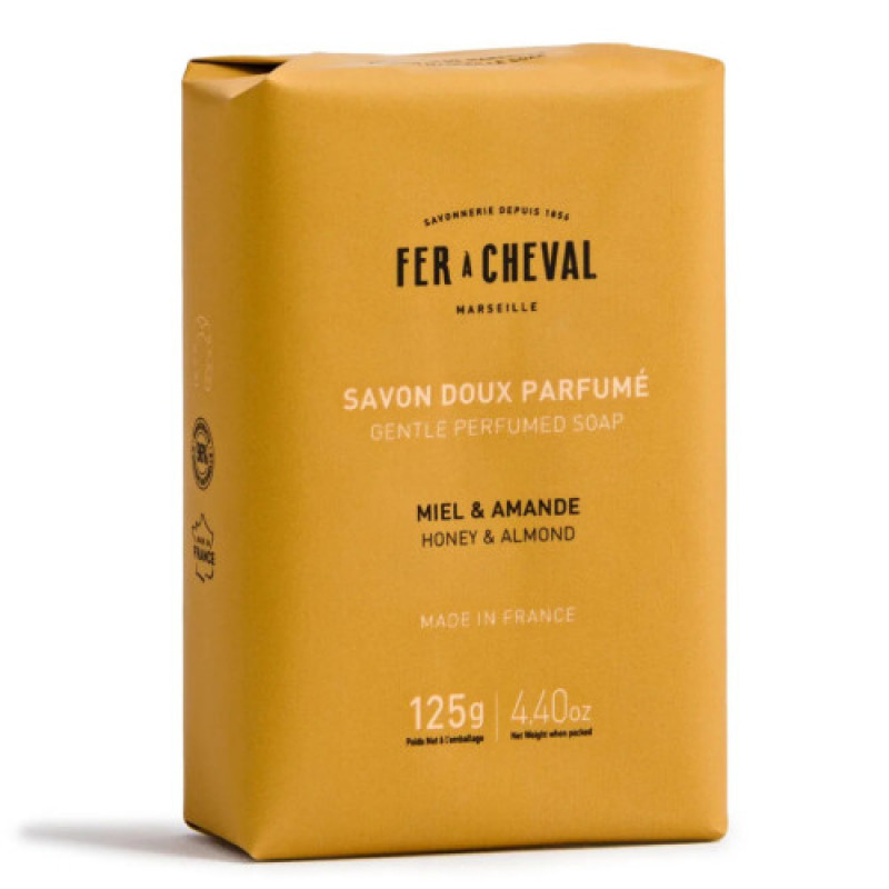 Fer A Cheval parfimētas ziepes ar medus un mandeļu aromātu 125g