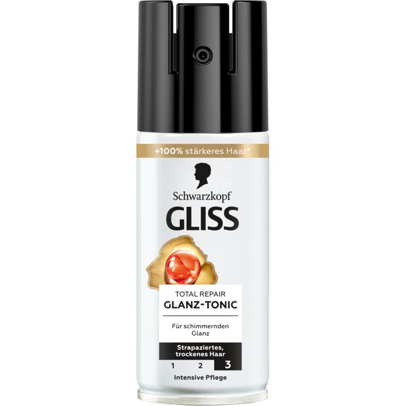 Gliss Kur Glanz Tonic Total Repair Spray 100ml, toniks matu atjaunošanai