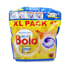 Bold All in 1 veļas mazgāšanas kapsulas ar veļas mīkstinātāju Burst of Sunshine 42gab.