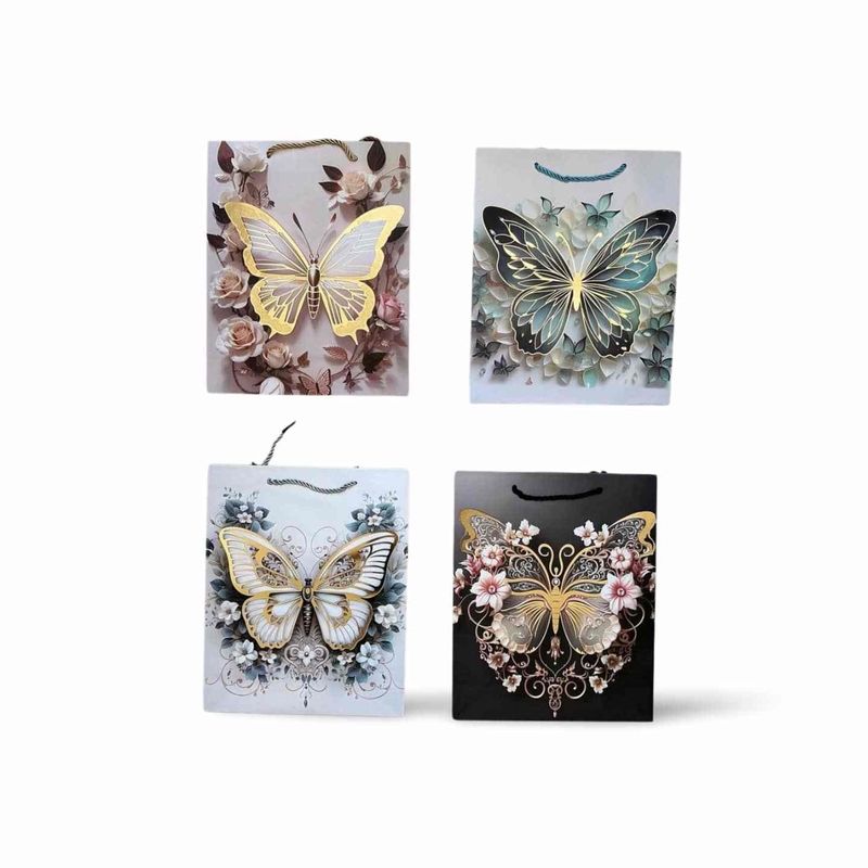 Dāvanu maisiņš 18 24 8.5cm lielais taurenis