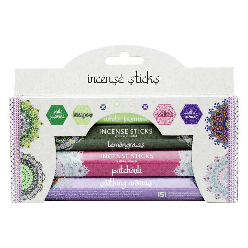 Pan Aroma vīraka kociņi 4paka jasmins/citronzāle/pačūlija/lavanda