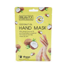 Beauty Formulas roku cimdiņu maska ar kokosriekstu eļļu Hand Mask Cocount Oil 1 pāris