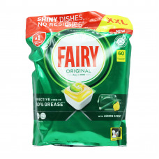 Fairy kapsulas trauku mazgāšanai All-in-One Lemon 60gab.