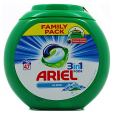 Ariel veļas mazgāšanas kapsulas Universal Alpine 47gb