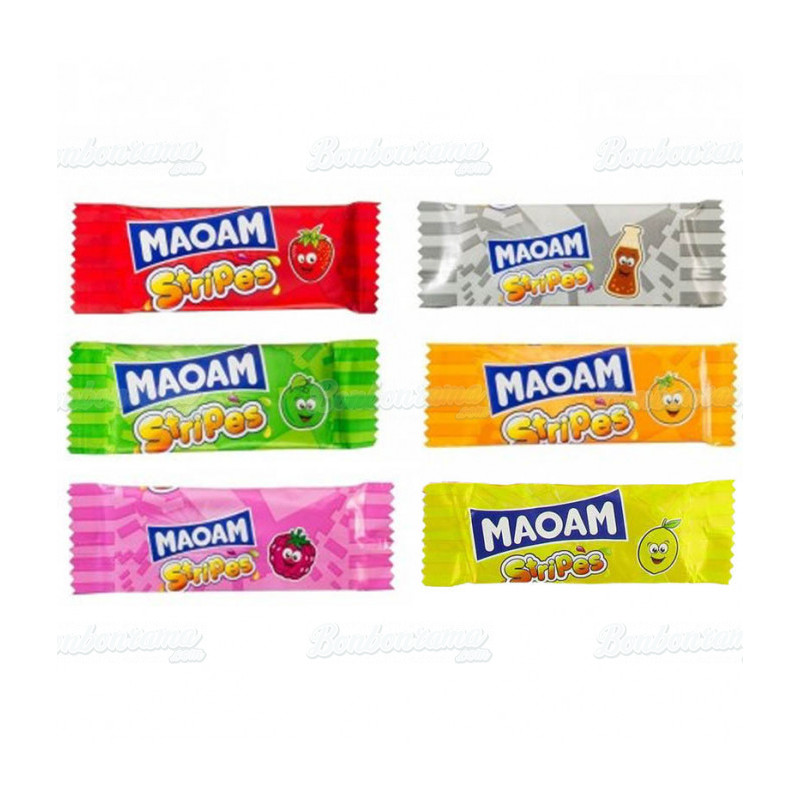 Haribo Maoam Stripes košļājamās konfekšu strēmelītes dažādi veidi 1gab.