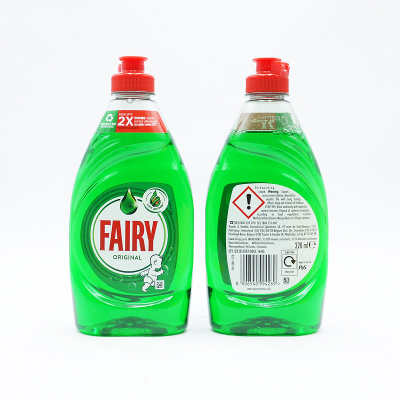 Fairy šķidrais trauku mazgāšanas līdzeklis Original 320ml