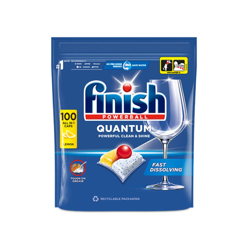 Finish tabletes trauku mazgāšanai Quantum 100gab Lemon