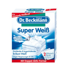 Dr. Beckmann Super Weiss Bleaching Sachets balinošs līdzeklis baltai veļai 2x40g