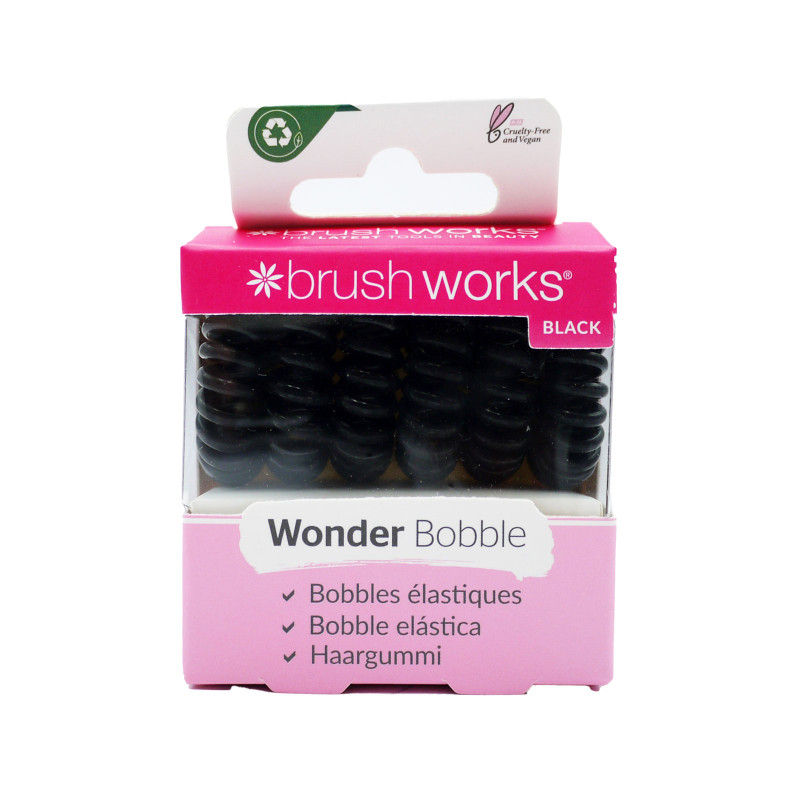 Brushworks Wonder Bobbles matu gumijas Black 6gab.