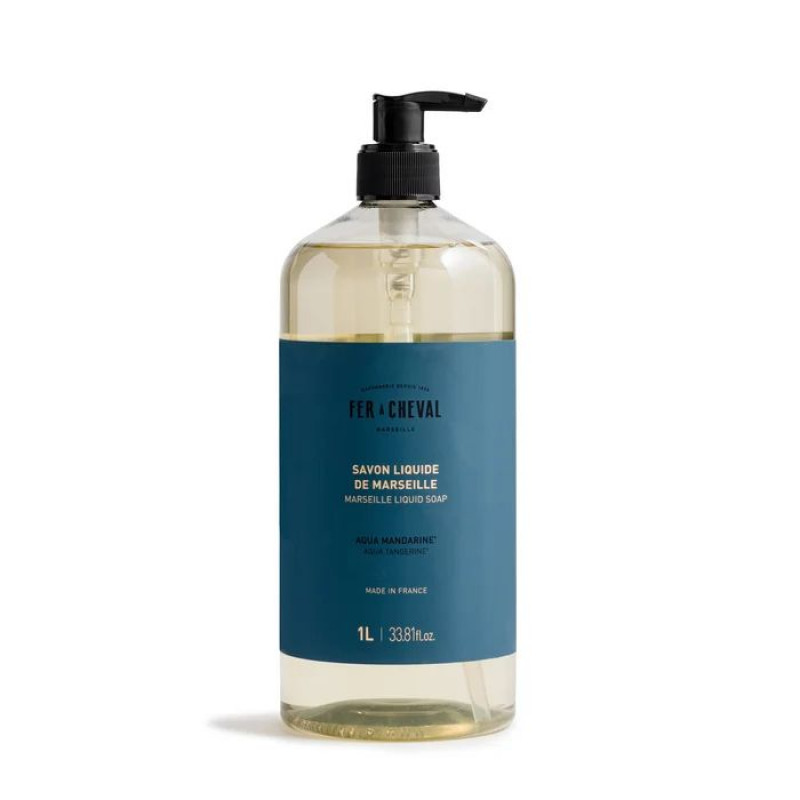 Marseļas šķidrās ziepes Aqua Tangerine 1000ml (Francija)ar mandarīnu aromātu