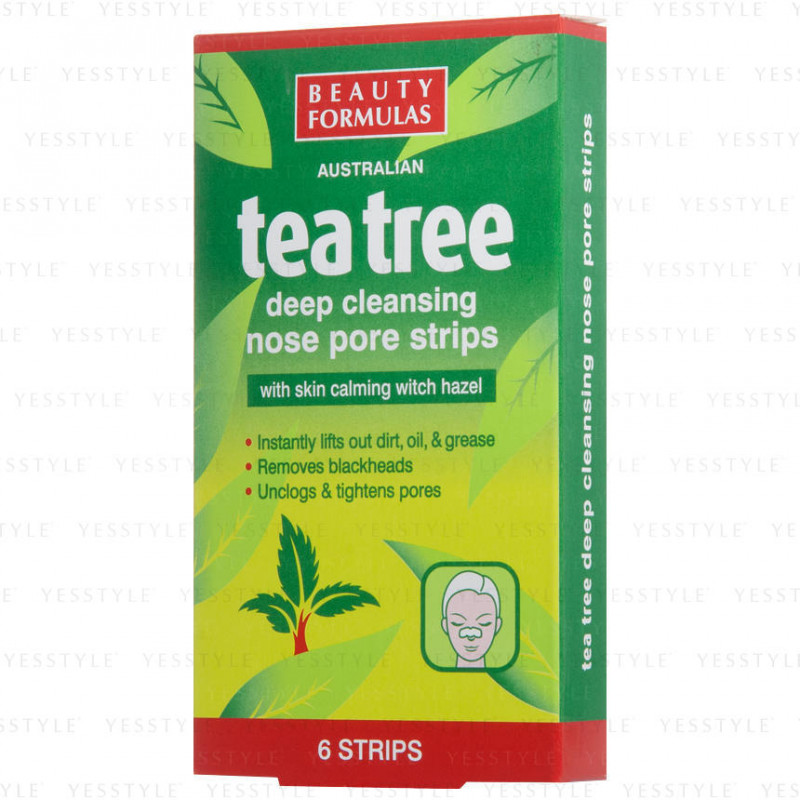 Beauty Formulas Tea Tree deguna poru attīroši plāksteri 6gb