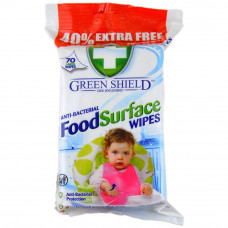 Green Shield mitrās salvetes ēdienu virsmām Food Surface 70gb