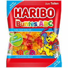 Haribo želejveida konfektes Buntes ABC 175g