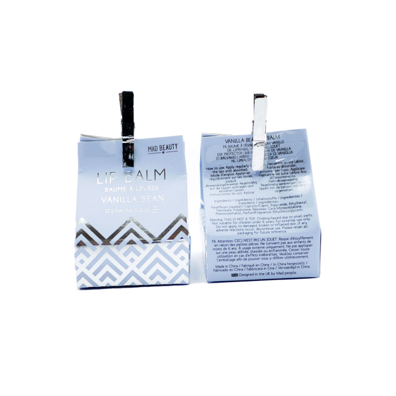 Mad Beauty lūpu balzāms Splash Silver Vanilla Bean 12g