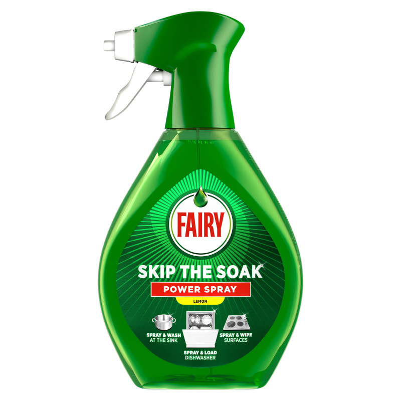 Fairy virtuves tīrīšanas līdzeklis skip the soak power spray Lemon 650ml