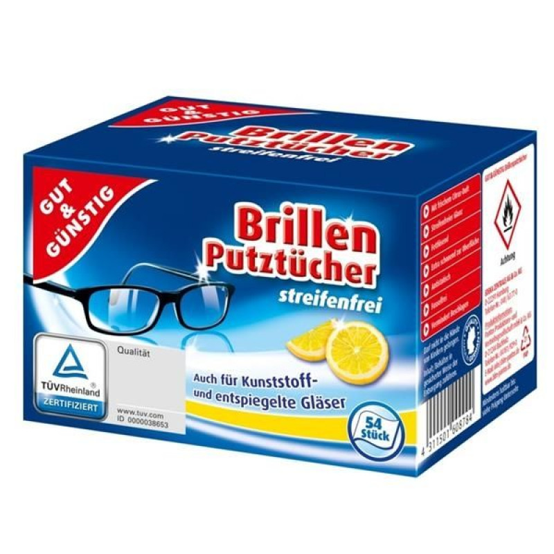 GG mitrās salvetes briļļu tīrīšanai Brillenputztuecher 52gb