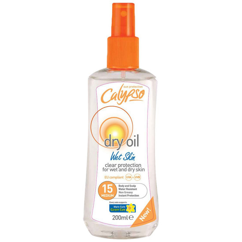 Calypso sauļošanās aizsarglīdzeklis Dry Oil SPF 15 200ml