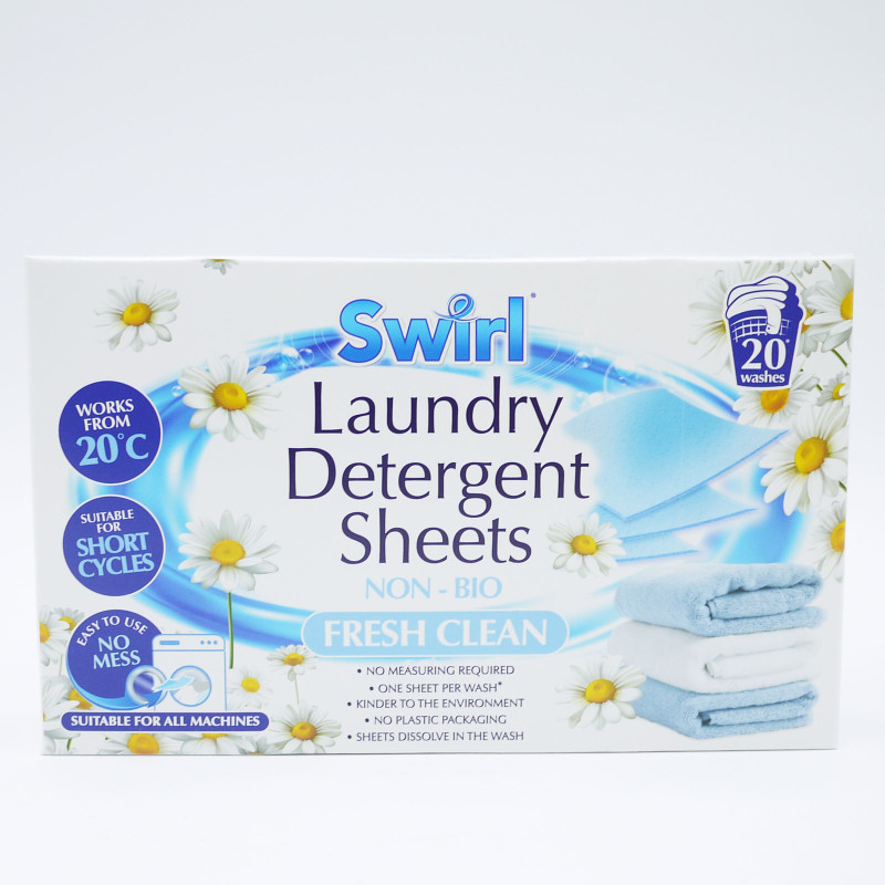 Swirl veļas mazgāšanas lapiņas Fresh Clean 20gab.