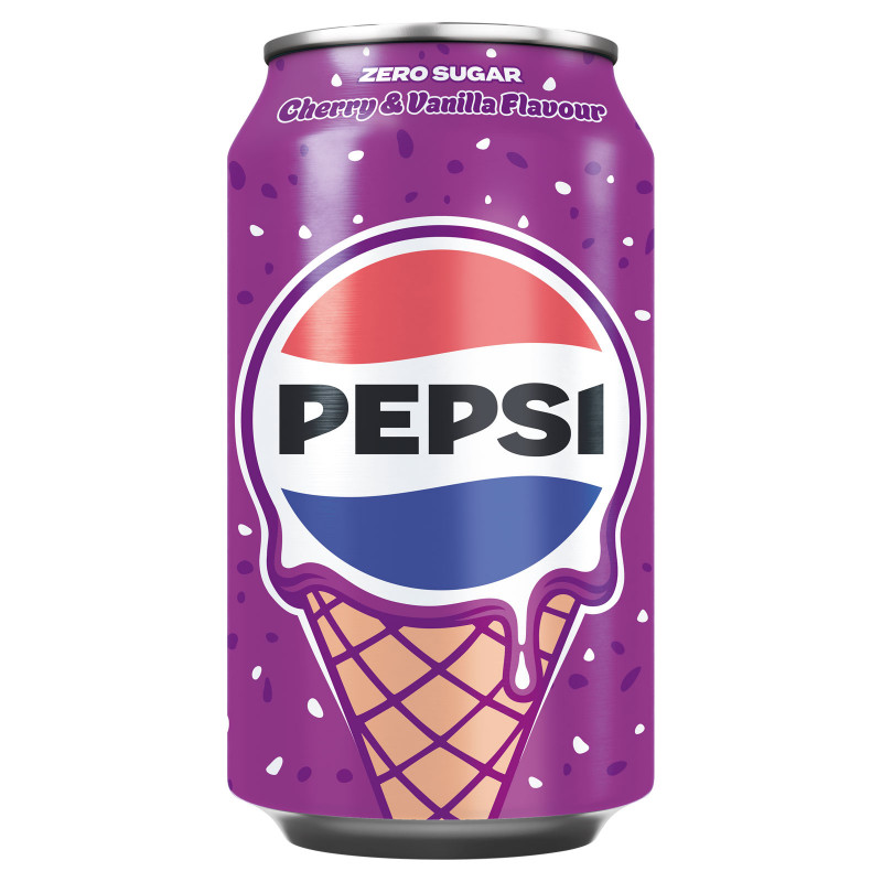 Pepsi cherry vanilla can dzēriens 330ml 02/27