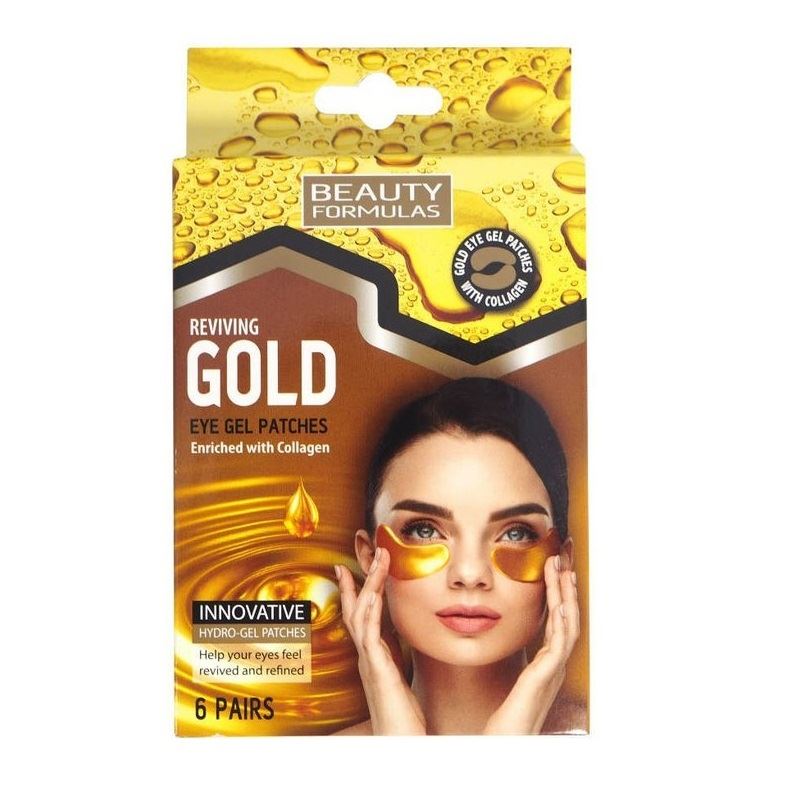 Beauty Formulas gēlveida plāksnītes ādai zem acīm ar zeltu 6gb