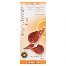Beļģu šokolādes plāksnītes Orange 80g