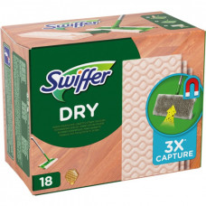 Swiffer Dry maināmās rezerves salvetes sausās koka un parketa virsmām 18gb