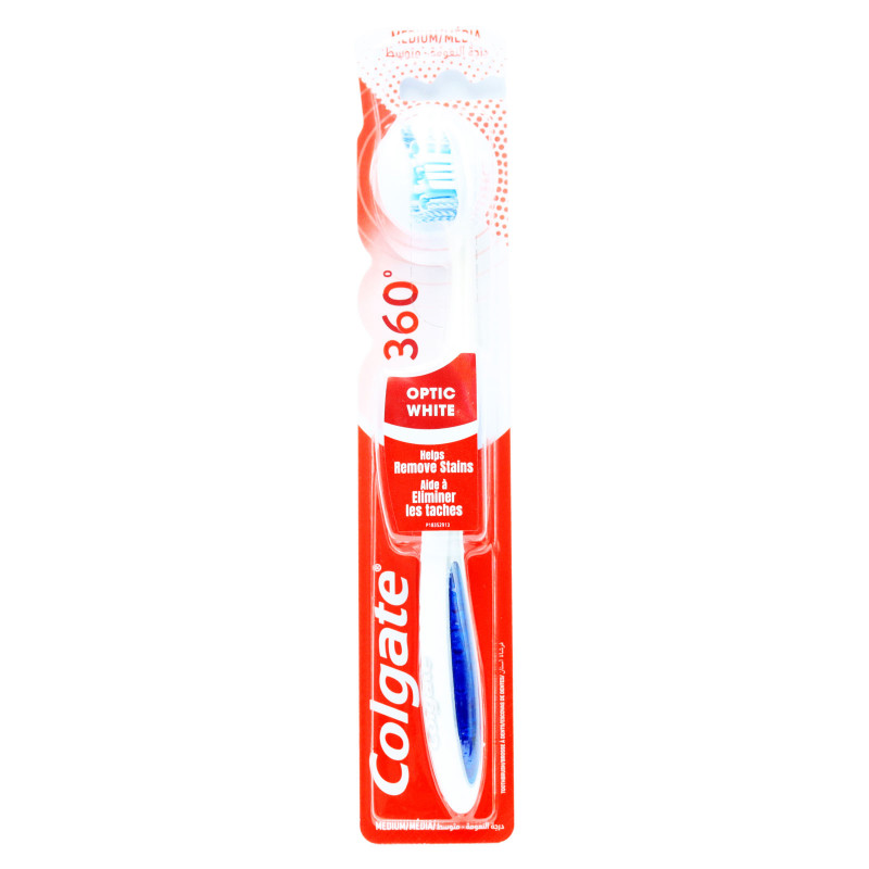 Colgate zobu birste 360 optic white vidējas cietības 1gb