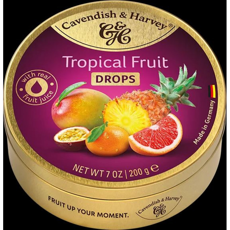 Cavendish konfektes ledenes Tropical Fruits 200gr