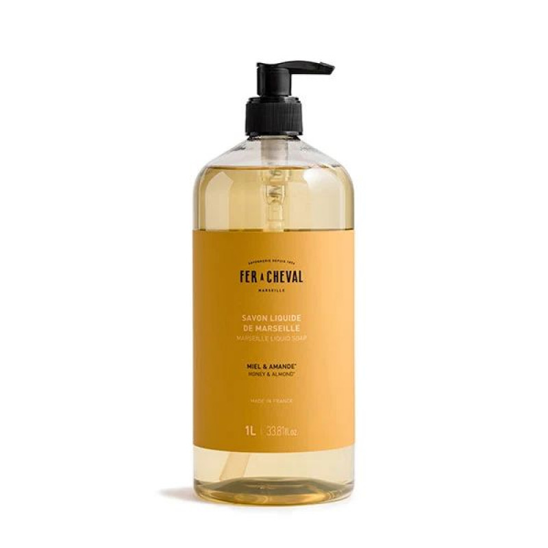 Marseļas šķidrās ziepes ar medus un mandeļu aromātu 1000ml (Francija)