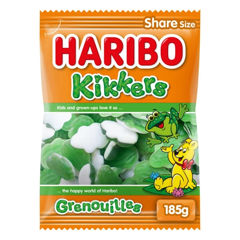 Haribo želejveida konfektes Kikkers 185g