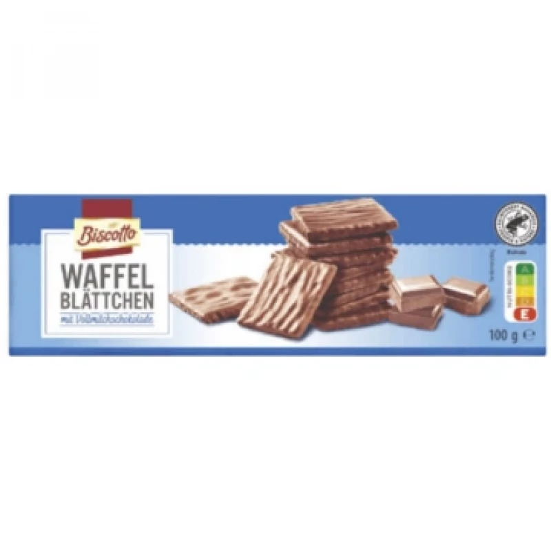 Vafeles Biscotto piena šokolādē 100g