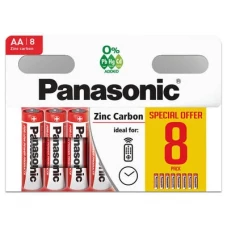 Panasonic baterijas cinka AA 8paka