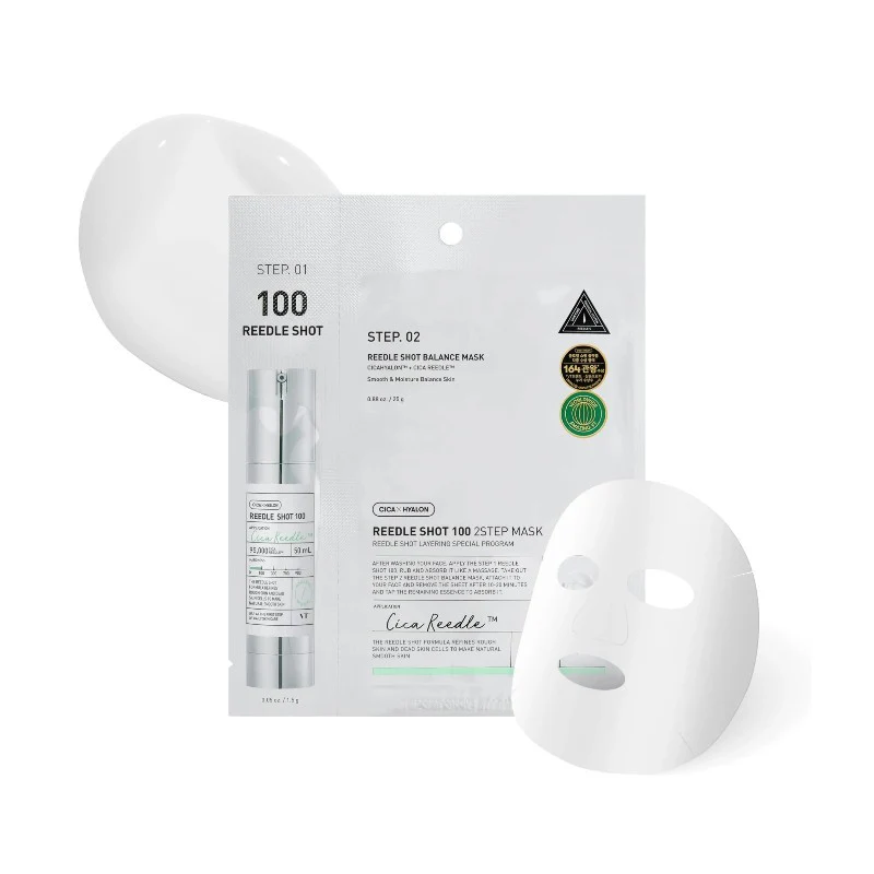 VT Cosmetics Mild Reedle Shot 100, 2step maska sejas ādai ar mikroadatām  1,5g, 25g
